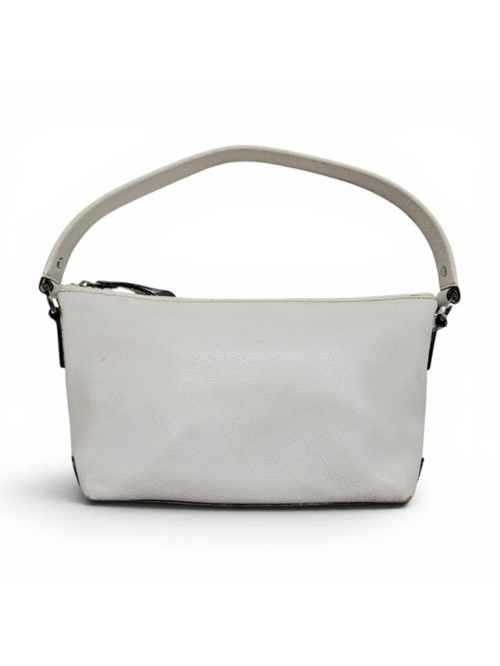 Kate Spade New York Pebbled Leather Baguette Bag in White